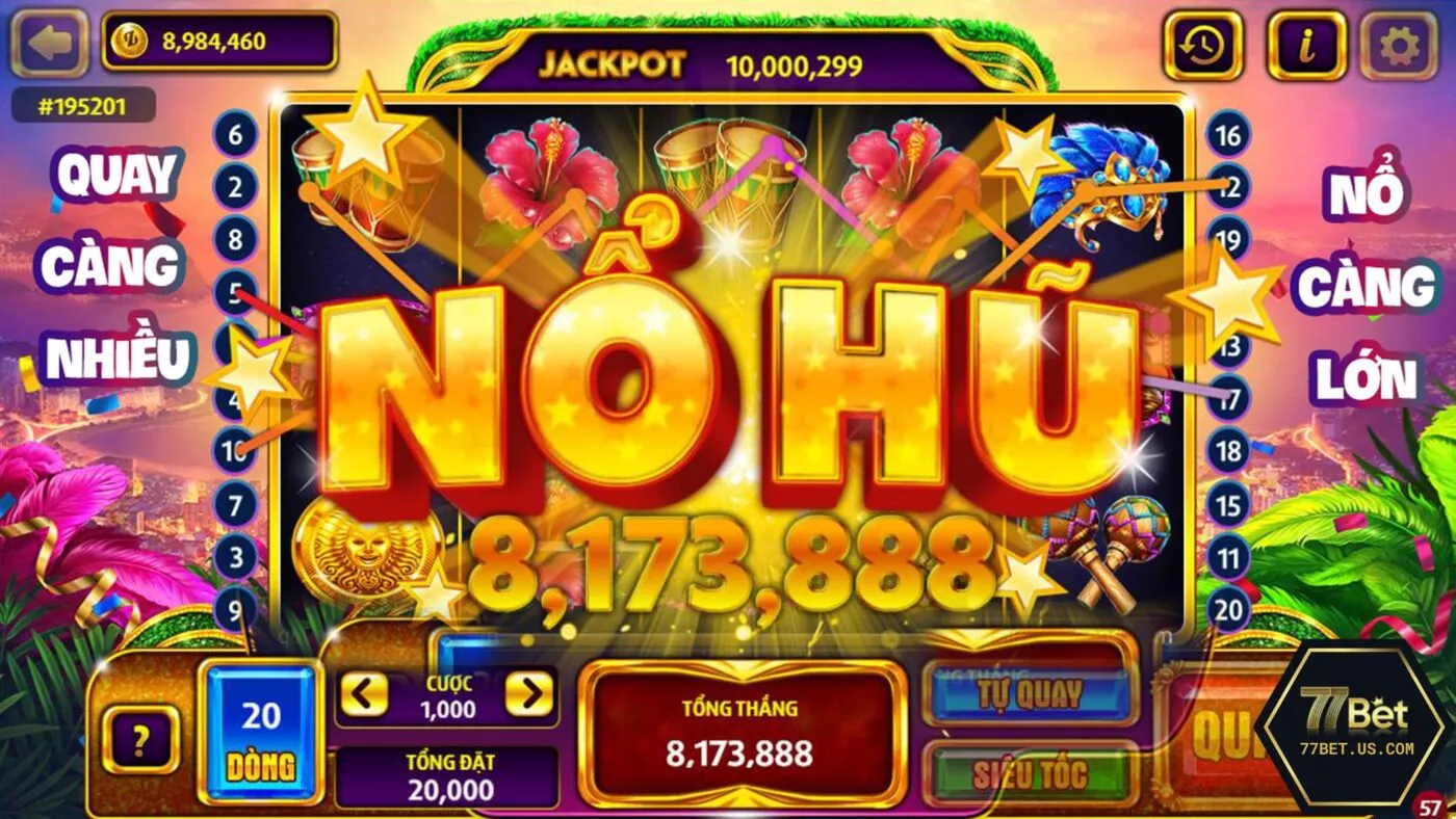 Một số sản phẩm cược Nổ hũ 77Bet phổ biến